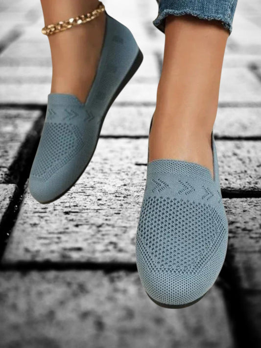 Frauenschuhe mit gleitender Sohle und atmungsaktives Material | Blau