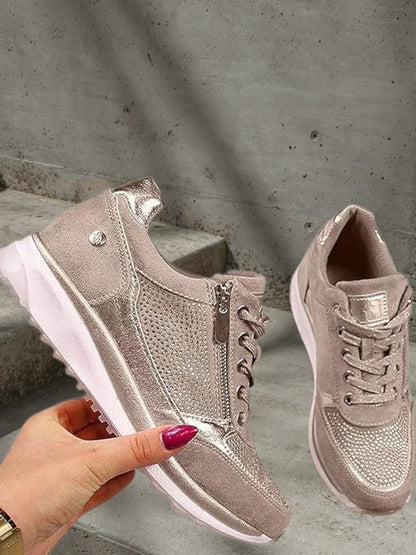 Gabriele | Orthopädische Sneaker Damen mit Reißverschluss für optimalen Komfort und stilvolles Design | Beige 2