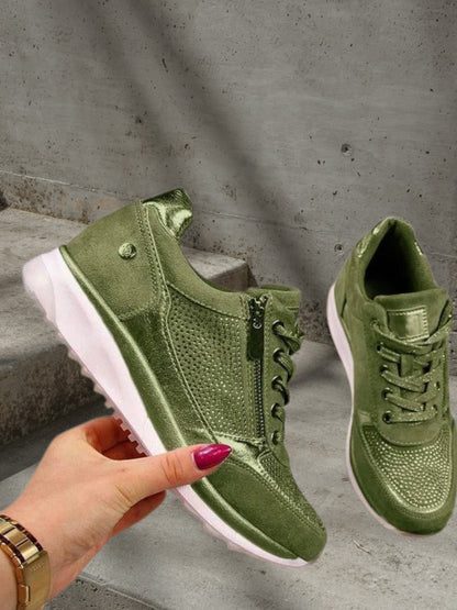 Gabriele | Orthopädische Sneaker Damen mit Reißverschluss für optimalen Komfort und stilvolles Design | Grun 2