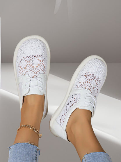 Gayle | Leichte Orthopädische Mesh-Schuhe für Damen im Slip-On-Stil mit Atmungsaktivem Design | Weiß 2