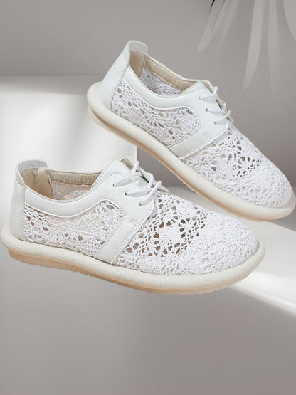 Gayle | Leichte Orthopädische Mesh-Schuhe für Damen im Slip-On-Stil mit Atmungsaktivem Design | Weiß 4