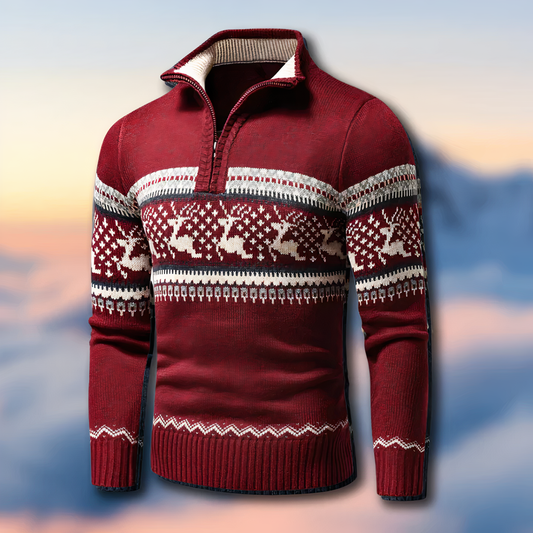 Gestrickter Weihnachtspullover für Herren | Winter