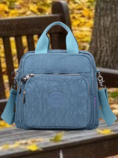GoBag | Multifunktionale Umhängetasche Damen aus hochwertigem Nylon im 3-in-1 Design | Aqua