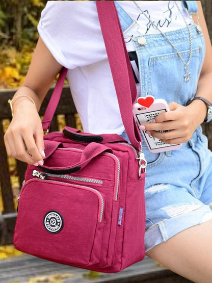 GoBag | Multifunktionale Umhängetasche Damen aus hochwertigem Nylon im 3-in-1 Design | Fuchsia