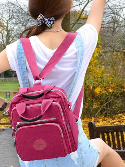 GoBag | Multifunktionale Umhängetasche Damen aus hochwertigem Nylon im 3-in-1 Design | Fuchsia 2