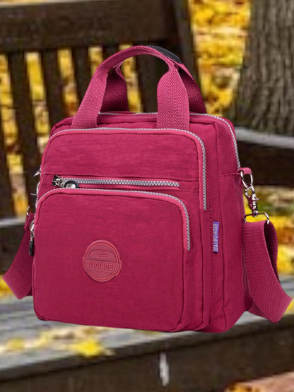 GoBag | Multifunktionale Umhängetasche Damen aus hochwertigem Nylon im 3-in-1 Design | Rosa 2