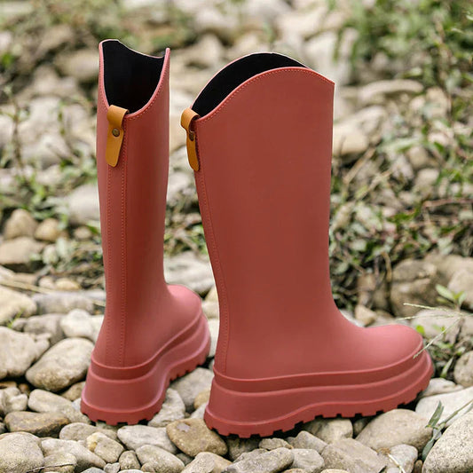 Gummistiefel für Damen | Wasserdichter hoher Schaft | Rutschfeste Sohle 0