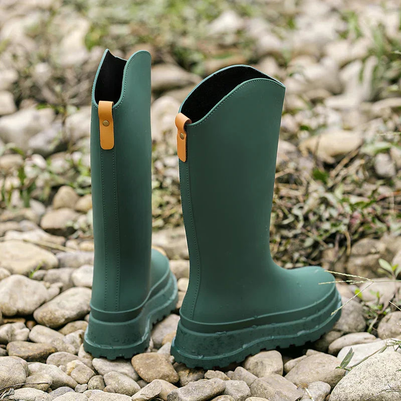 Gummistiefel für Damen | Wasserdichter hoher Schaft | Rutschfeste Sohle 4
