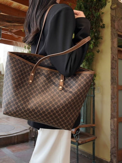 Hela | Elegante Retro-Damen-Umhängetasche aus hochwertigem PU-Leder mit bequemen Schulterriemen | Caffee