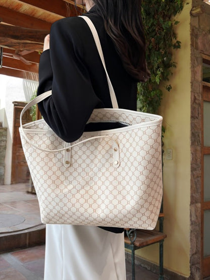 Hela | Elegante Retro-Damen-Umhängetasche aus hochwertigem PU-Leder mit bequemen Schulterriemen | Weiß