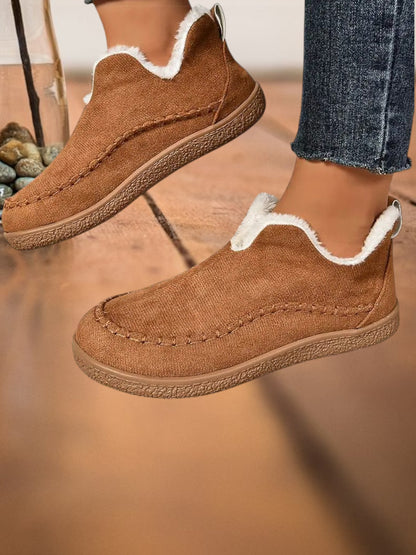 Hera | Orthopädische Knöchelstiefel aus wasserdichtem Leder mit Kunstpelzfutter und rutschfester Sohle | Braun