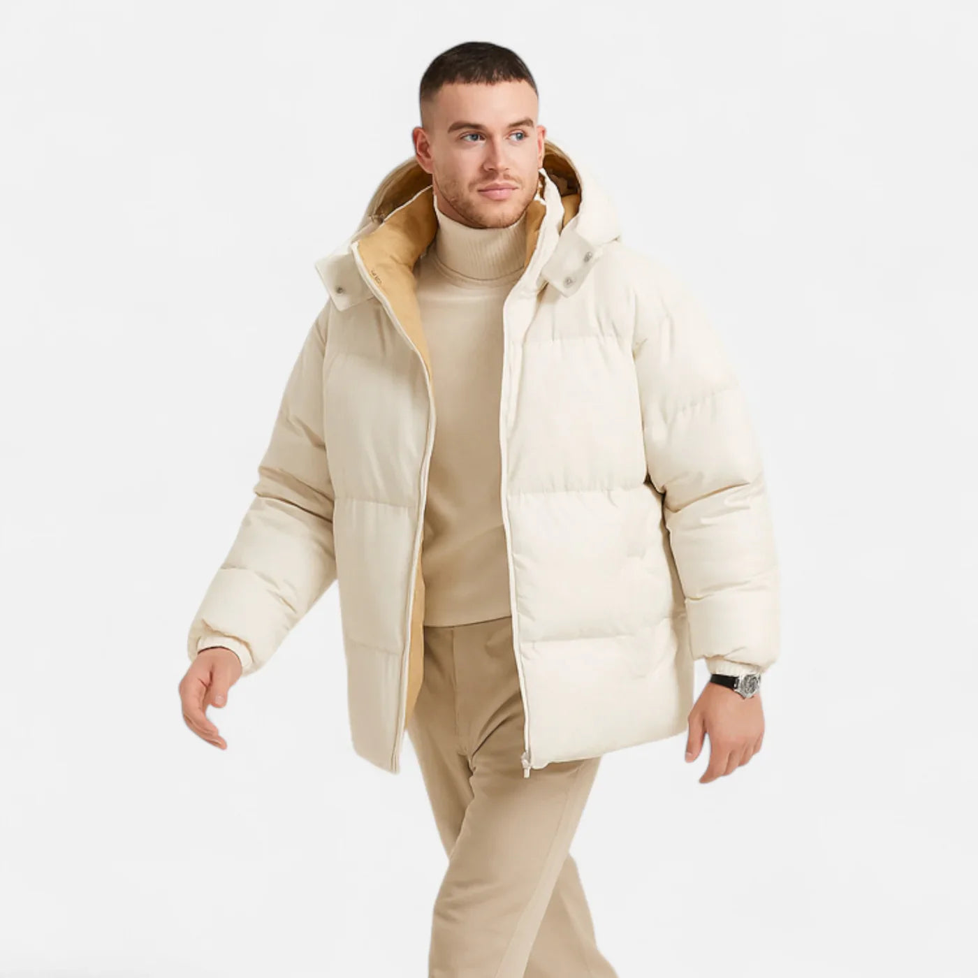 Herren-Daunenjacke, mit Kapuze, Oversized | Winter 3