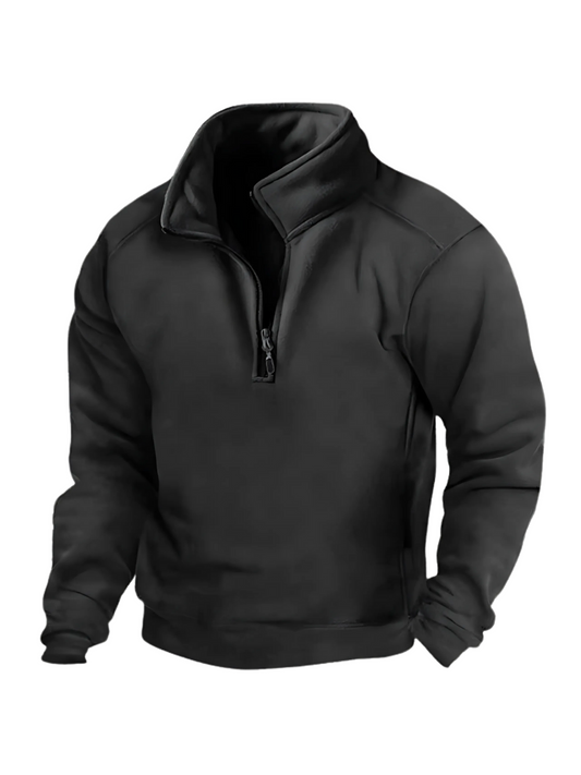Herren-Sweatshirt mit halbem Reißverschluss | Winter-Passform 0
