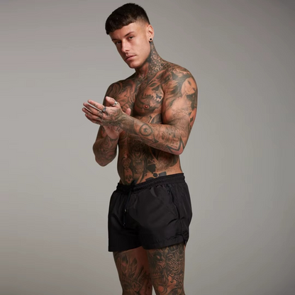 Herren Badeshorts Schwarz – Leicht & Für den Sommer 0