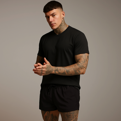 Herren Badeshorts Schwarz – Leicht & Für den Sommer 4