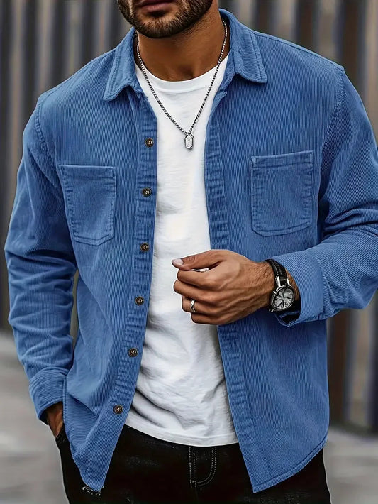 Herren Cordjacke für Männer | Lässiger Schnitt mit Brusttaschen | 0