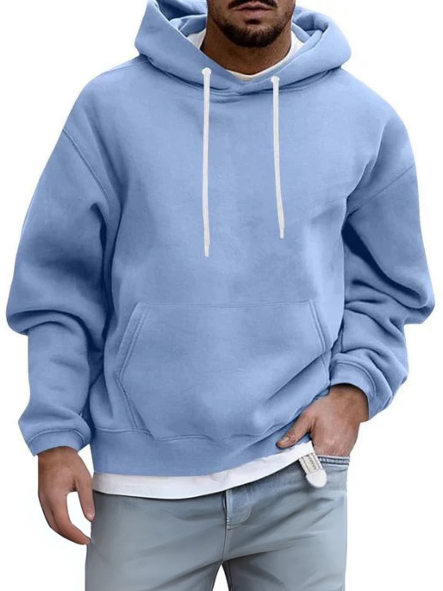 Herren Hoodie, verstellbare Kapuze | Kängurutasche 0