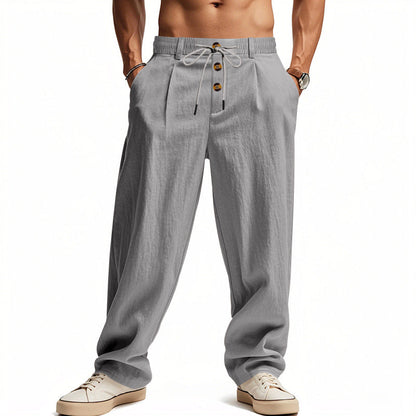 Herren Leinenhose mit Atmungsaktiv & Verstellbarer Kordelzug | R&B 2