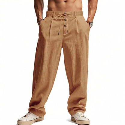 Herren Leinenhose mit Atmungsaktiv & Verstellbarer Kordelzug | R&B 5