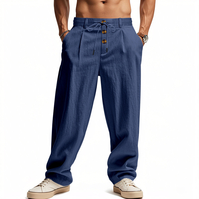 Herren Leinenhose mit Atmungsaktiv & Verstellbarer Kordelzug | R&B 6