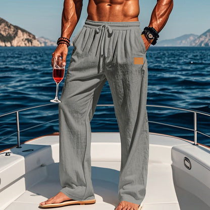 Herren leichte Baumwoll-Freizeithose mit elastischem Bund und praktischen Taschen Echoarchiv 4