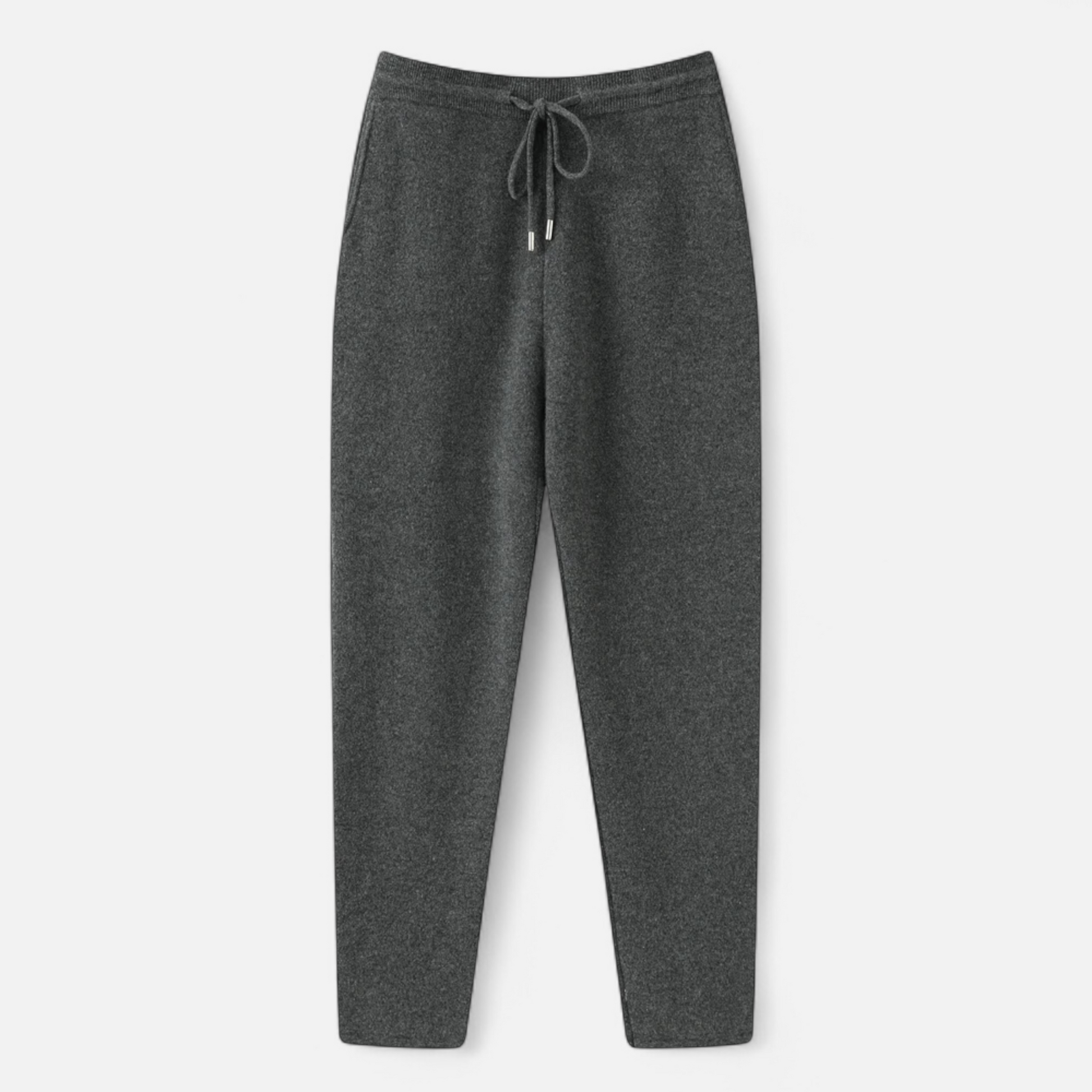 Herrenhose, hochgeschnitten, schmal zulaufend, Strick | Volle Länge
