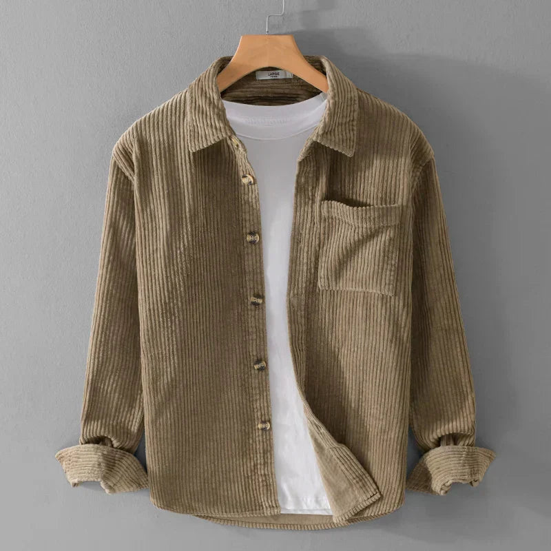 Herrenjacke, Cordstruktur, Lange Ärmel | Regular Fit 1