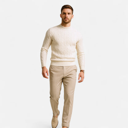 Herrenpullover, Entspannte Passform, Klassisches Rundhals-Design | Herbst-Winter Essential 1
