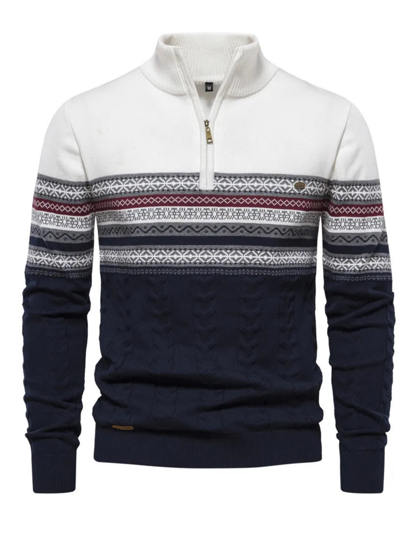 Herrenpullover mit halbem Reißverschluss | Normale Passform 1
