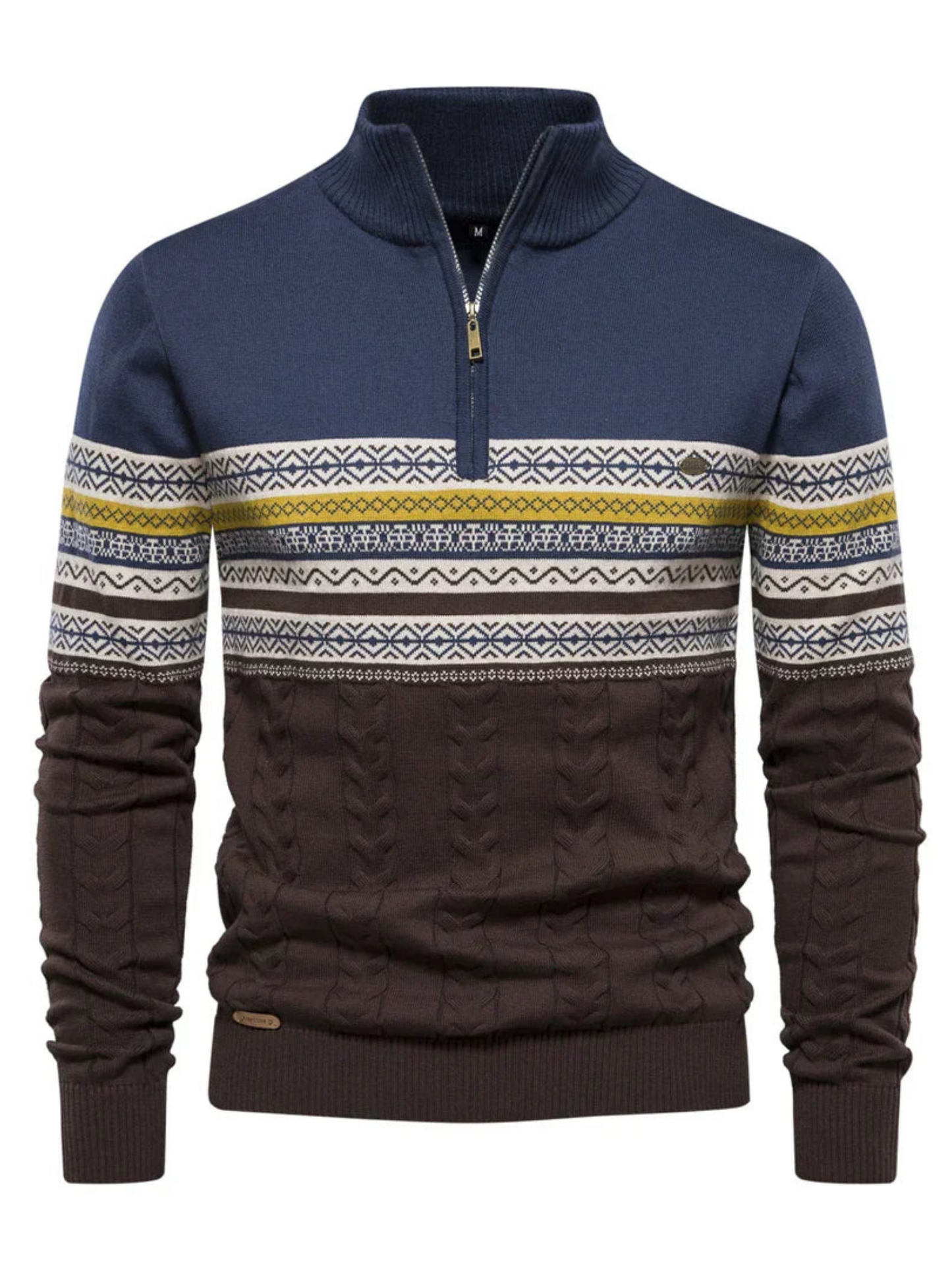 Herrenpullover mit halbem Reißverschluss | Normale Passform 2