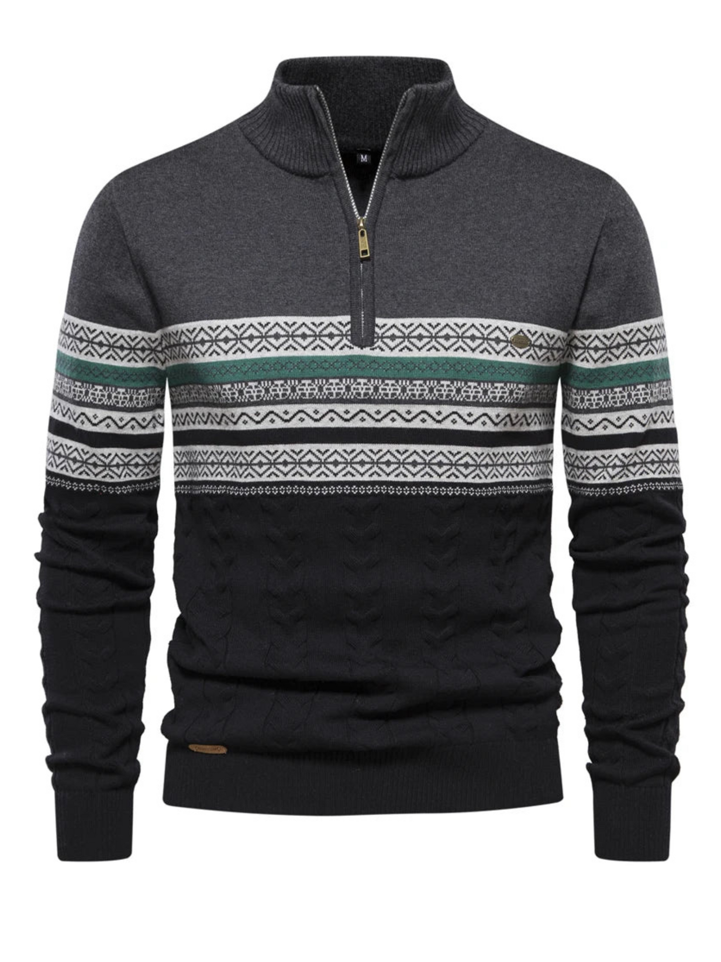 Herrenpullover mit halbem Reißverschluss | Normale Passform 3