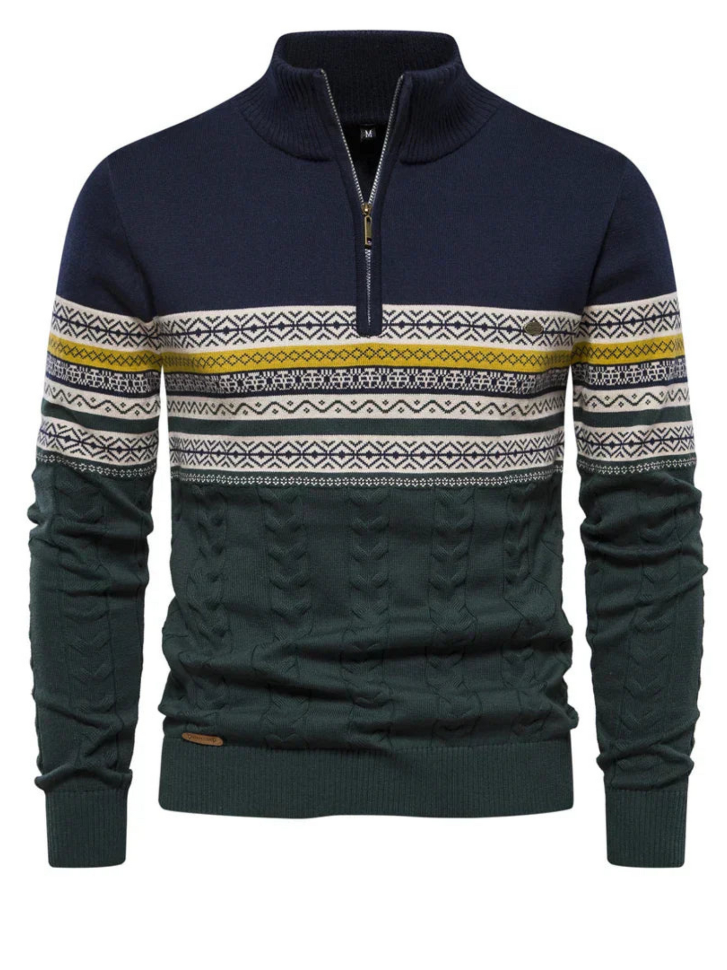 Herrenpullover mit halbem Reißverschluss | Normale Passform 4