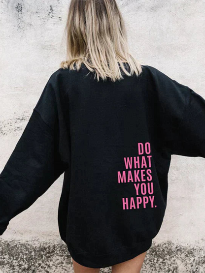 Hoodie mit Buchstabendruck für Damen | Bequem 3