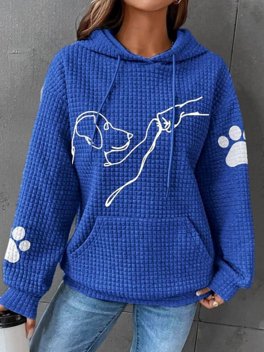 Hoodie mit Hundeprint für Damen | Langarm 0