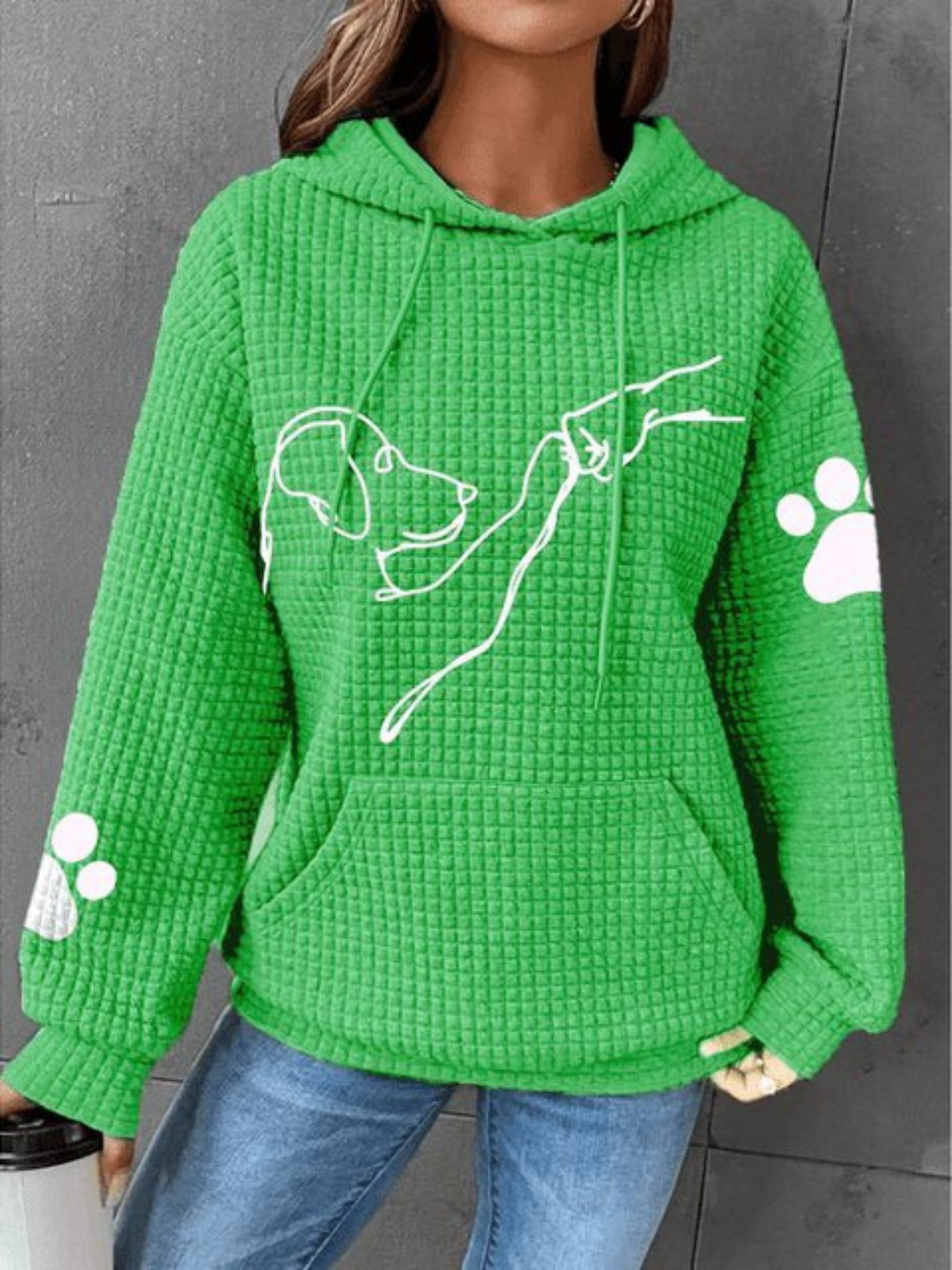Hoodie mit Hundeprint für Damen | Langarm 1