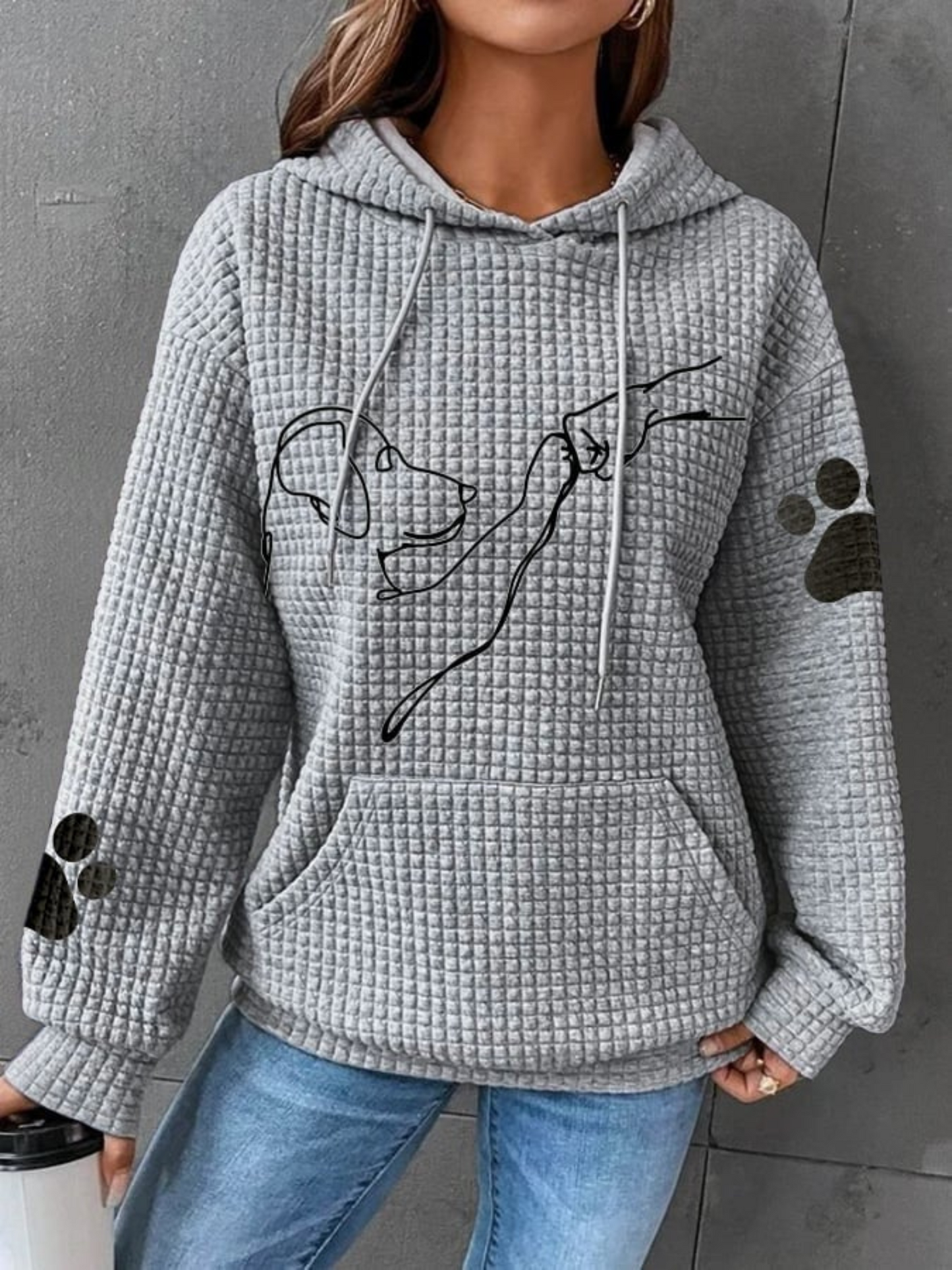 Hoodie mit Hundeprint für Damen | Langarm 2