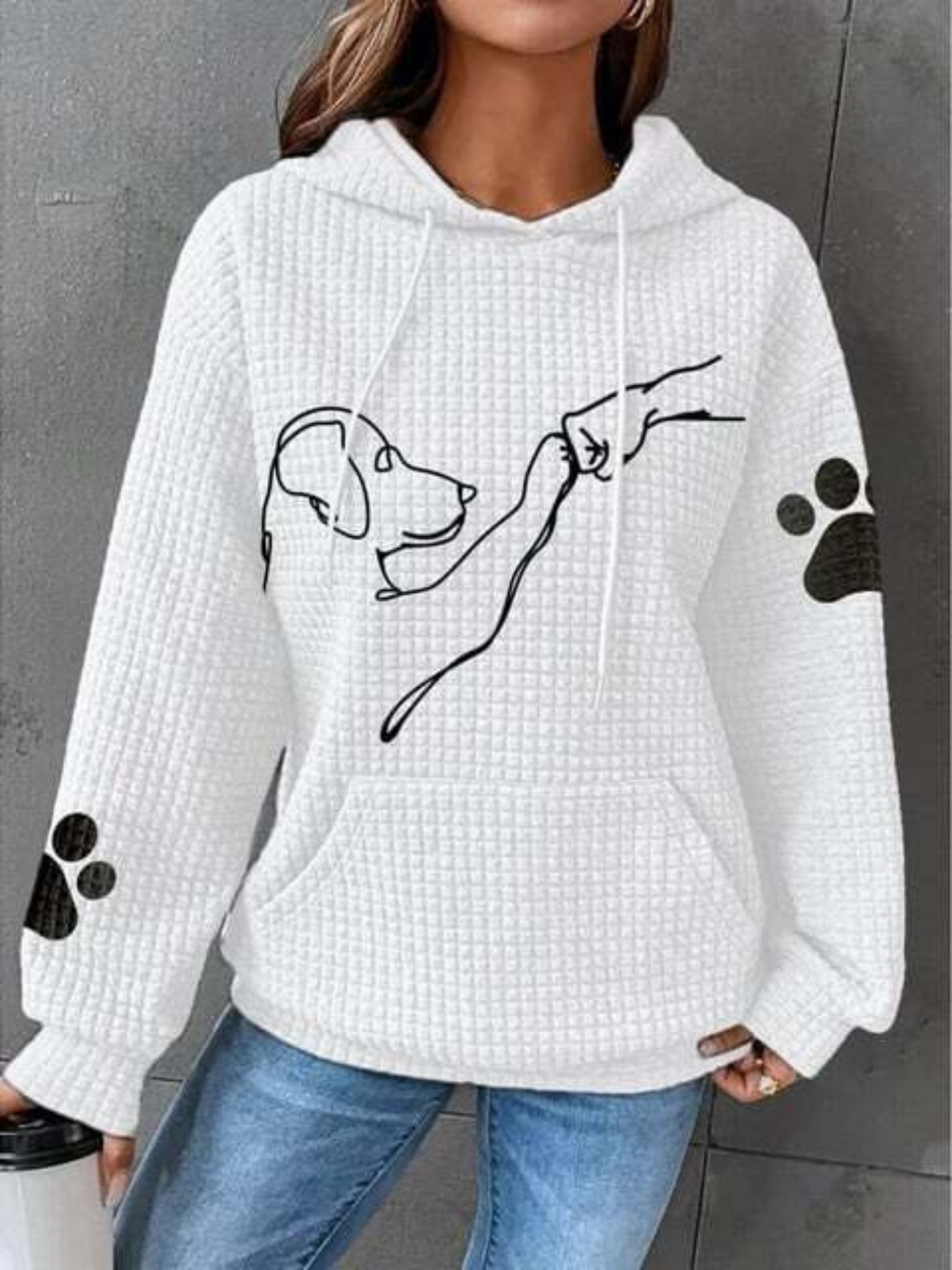 Hoodie mit Hundeprint für Damen | Langarm 4