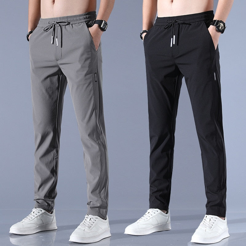 Hose mit elastischem Bund und Spitzenverschluss | Dunkel gray