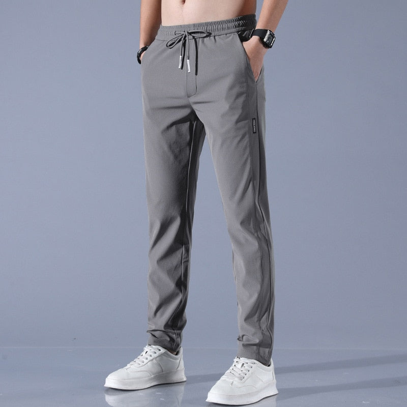 Hose mit elastischem Bund und Spitzenverschluss | Dunkel gray 2