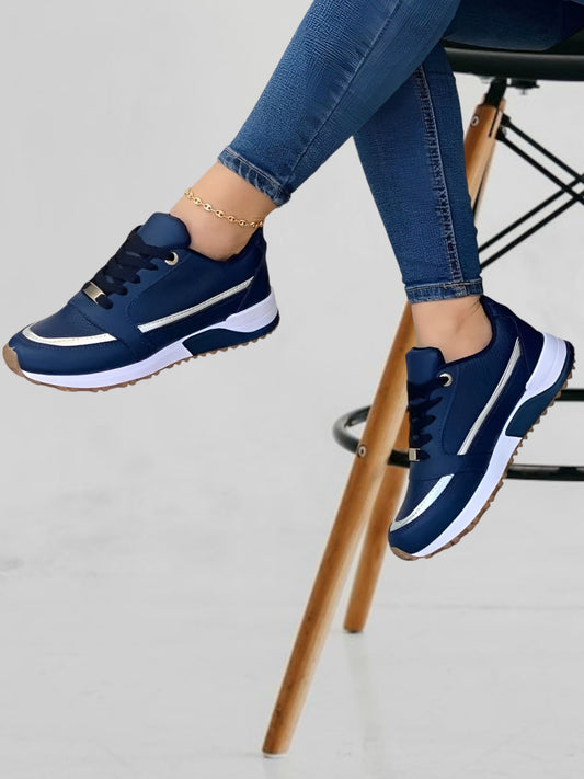 Jordy | Orthopädische Turnschuhe mit Gel-Technologie für Damen, Ergonomisch, Rutschfeste Sohle, Schnürung | Blau
