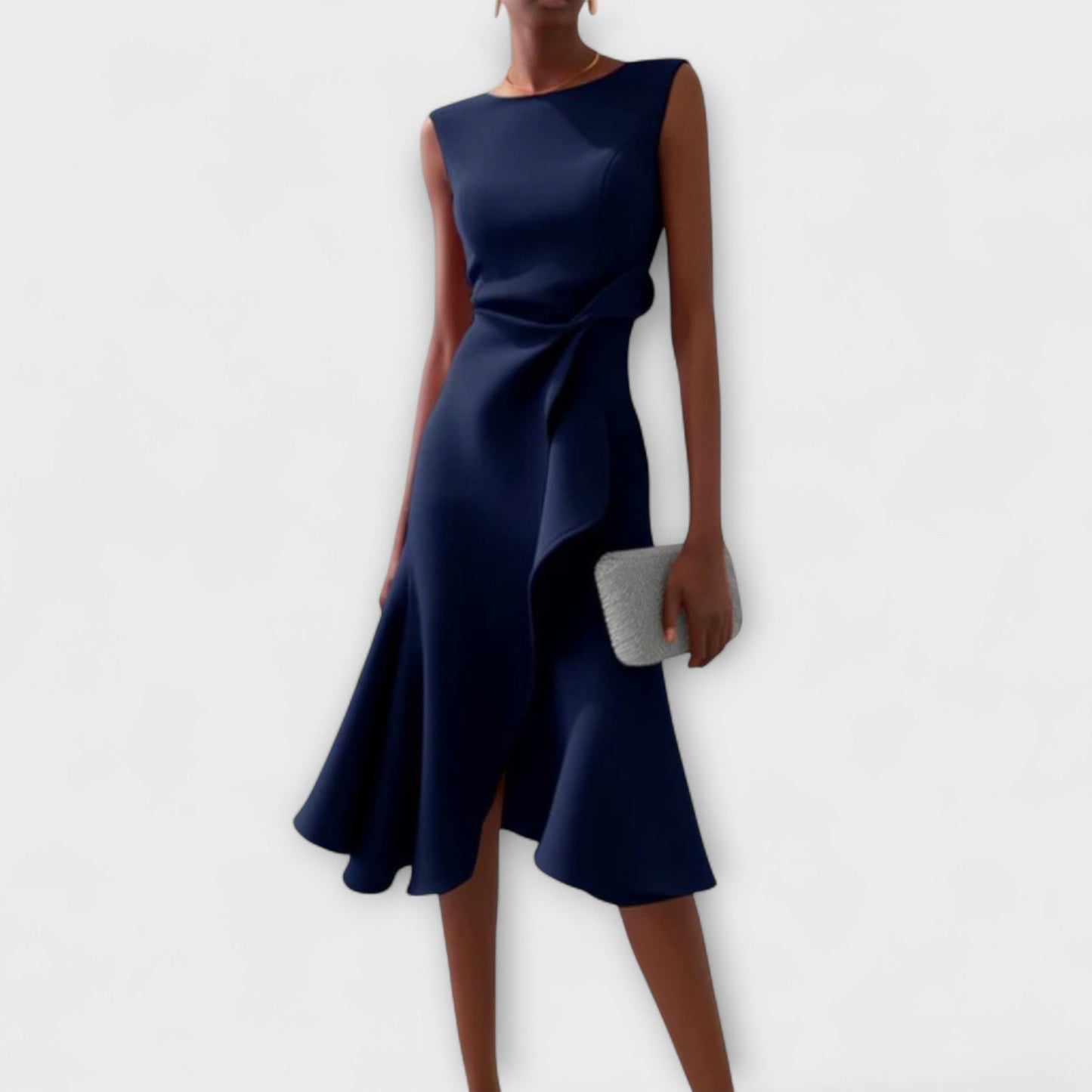 Juliette™ – Elegantes Drapiertes Asymmetrisches Midi-Kleid 2