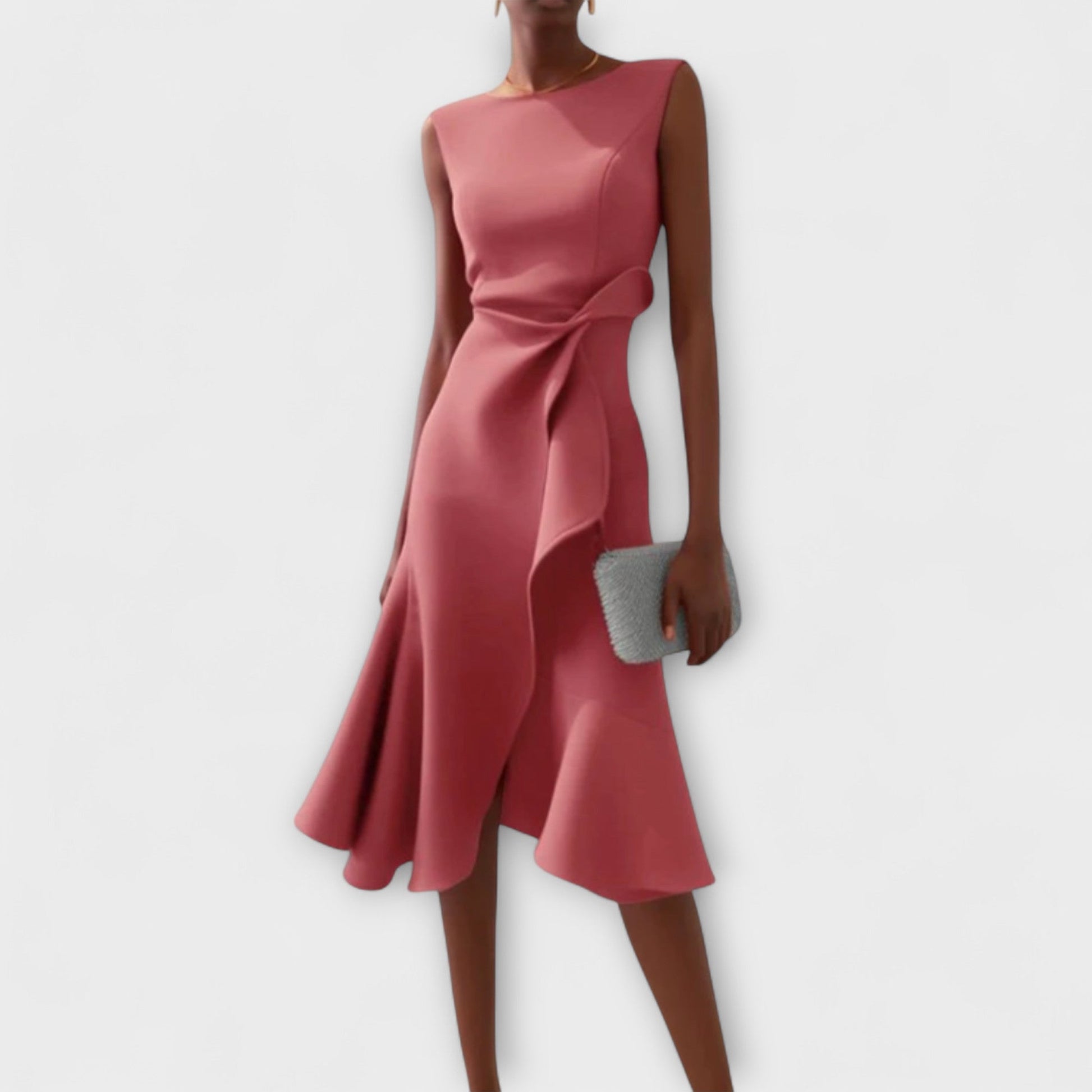 Juliette™ – Elegantes Drapiertes Asymmetrisches Midi-Kleid 3
