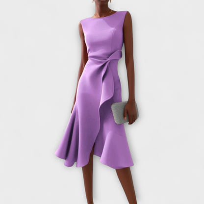 Juliette™ – Elegantes Drapiertes Asymmetrisches Midi-Kleid 5