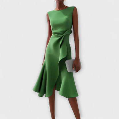 Juliette™ – Elegantes Drapiertes Asymmetrisches Midi-Kleid 6