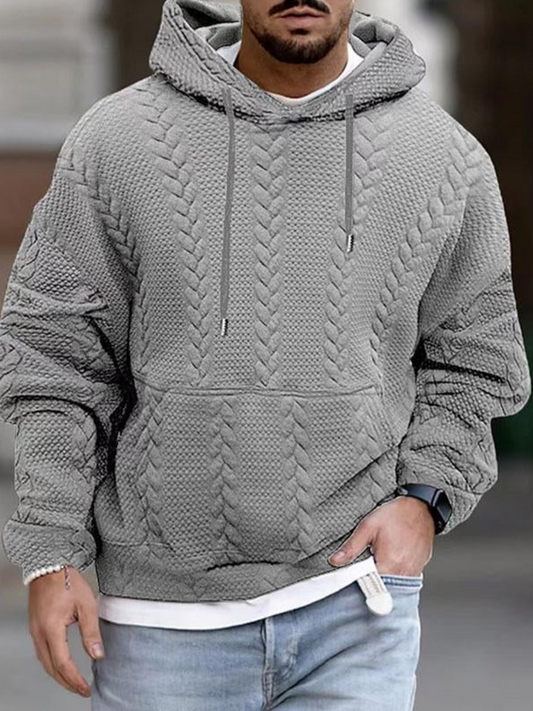 Kängurutaschen-Kapuzenpullover für Herren | Langarm 0
