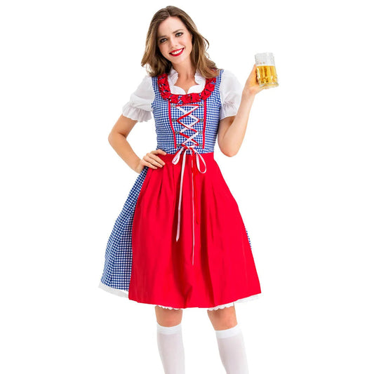 Kariertes Dirndl mit Schürze | Oktoberfest 0