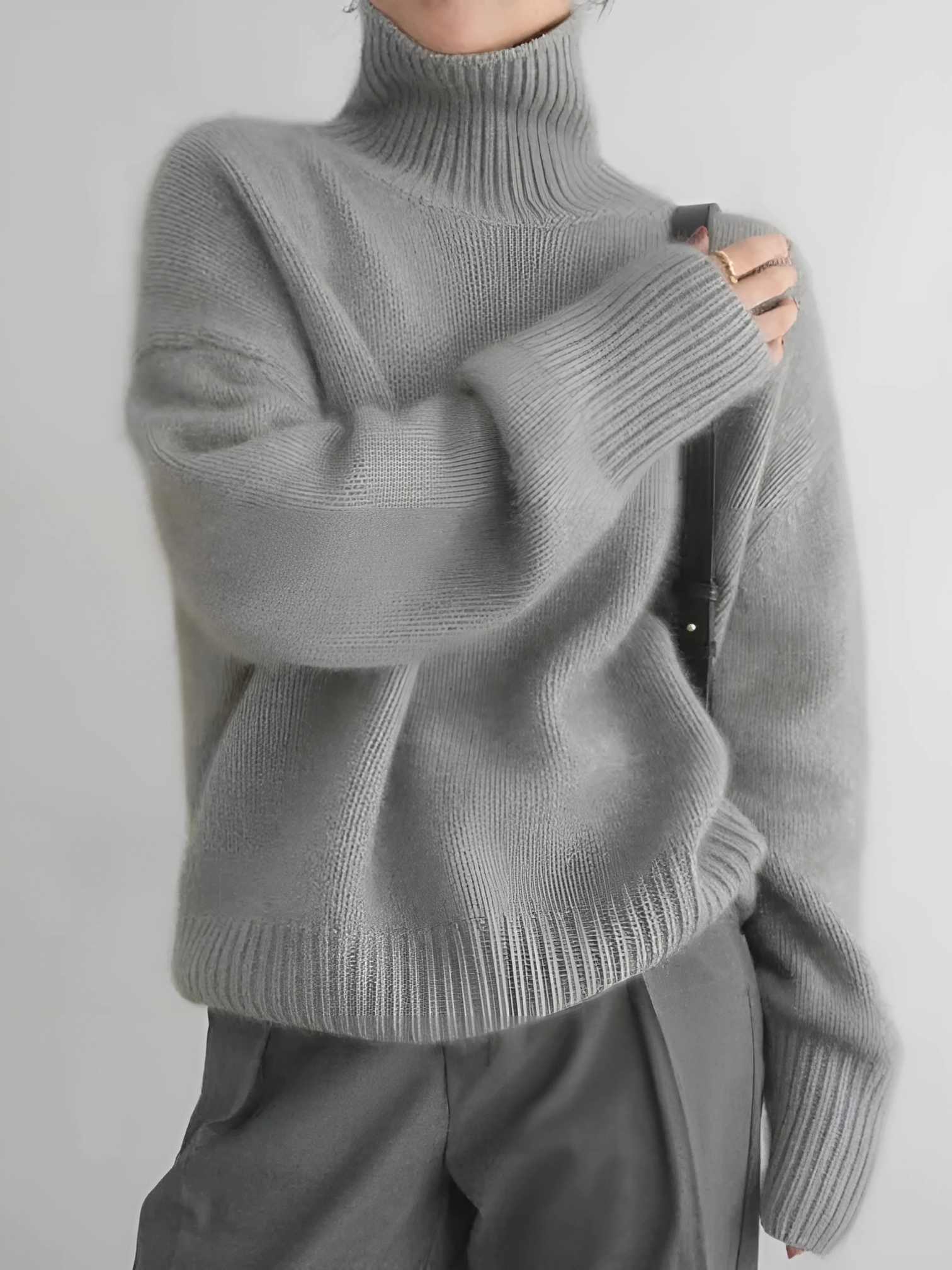 Kaschmir Rollkragenpullover Damen | Weiche Textur