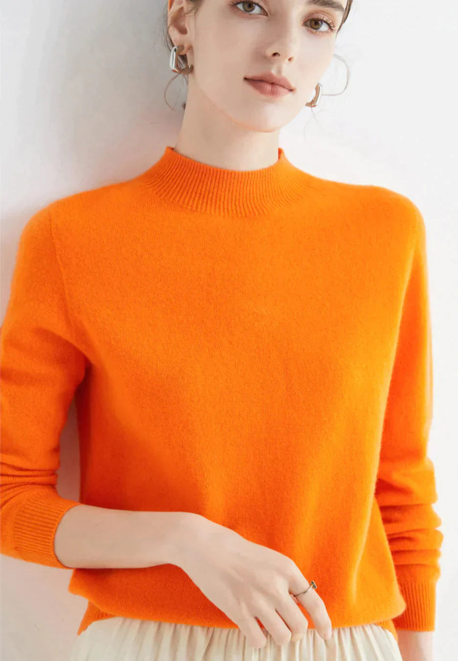 Kaschmirpullover Damen | Gemütliche Passform, Langarm 0