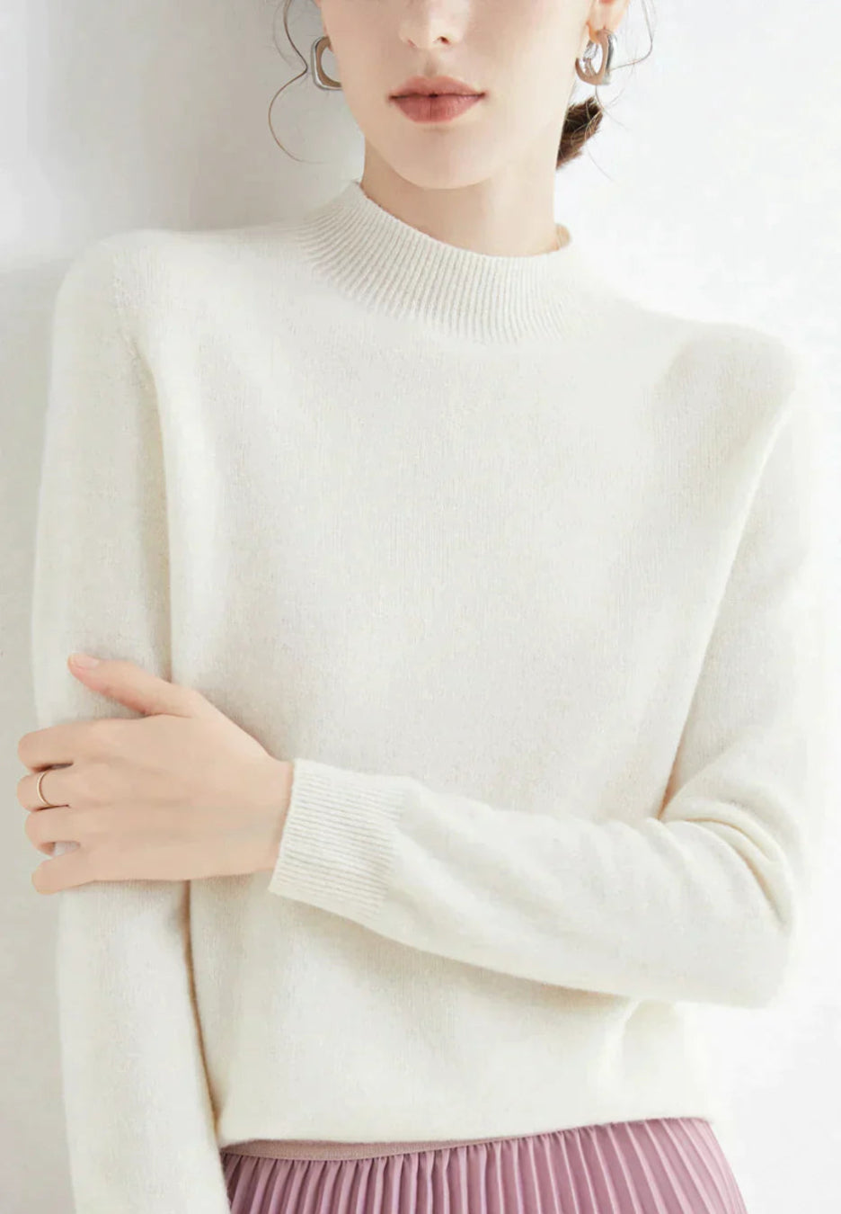 Kaschmirpullover Damen | Gemütliche Passform, Langarm 1