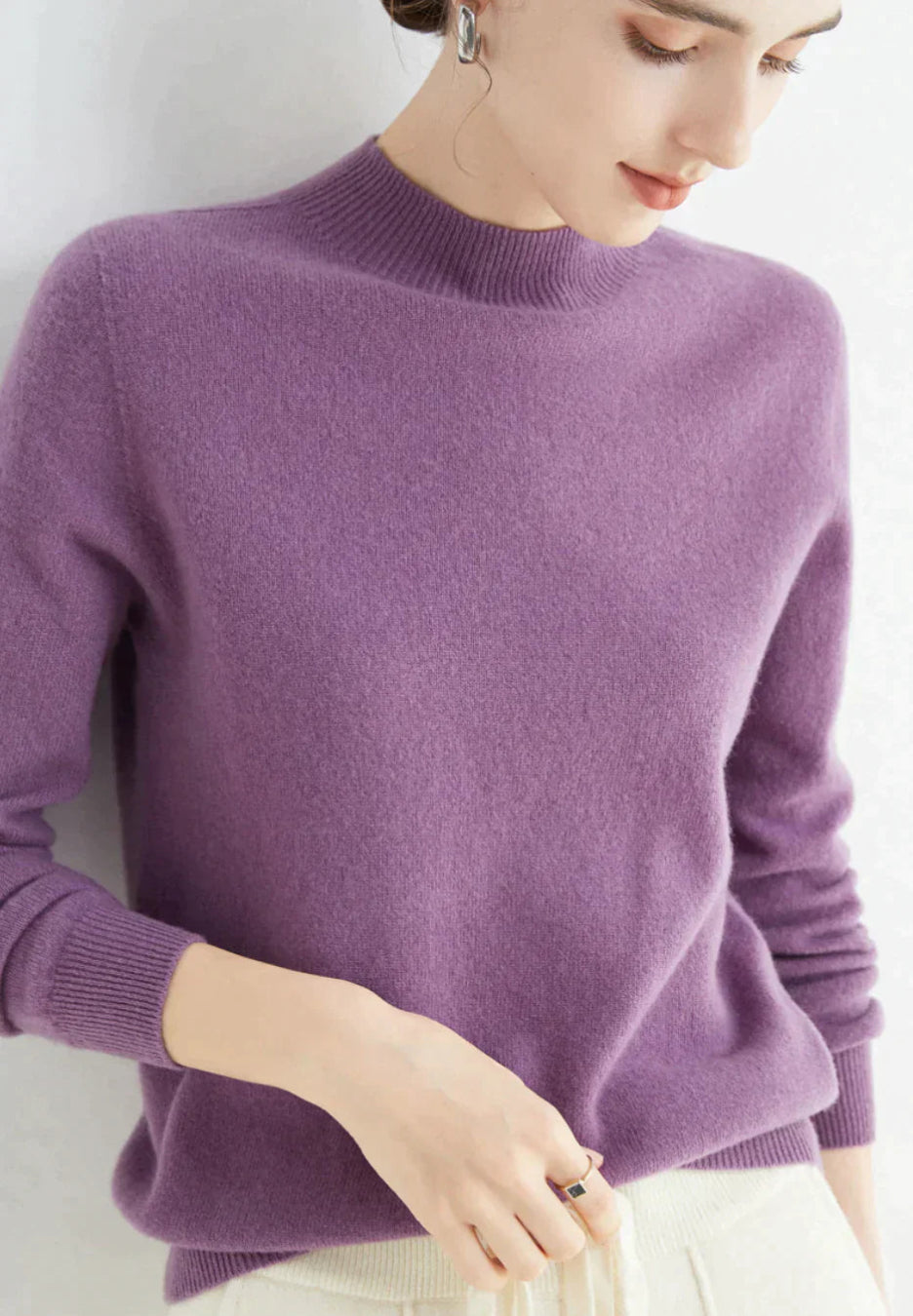 Kaschmirpullover Damen | Gemütliche Passform, Langarm 10